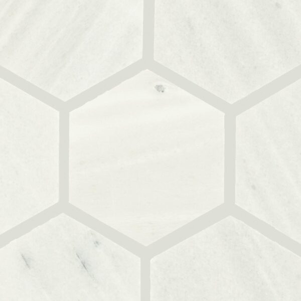 11.88" x 2" Fonte Nautical Grey Mosaic Natural Stone Tile Rectangle Hexagon Honed - Image 4