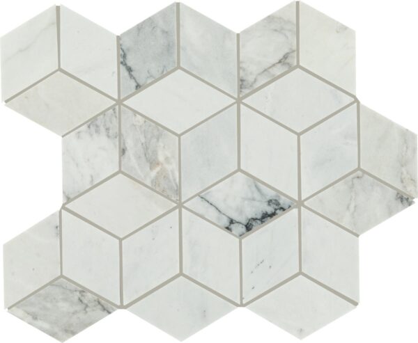 11" x 13" Sublimity Cirrus Storm Mosaic Natural Stone Tile Rectangle Cubist Honed - Image 5