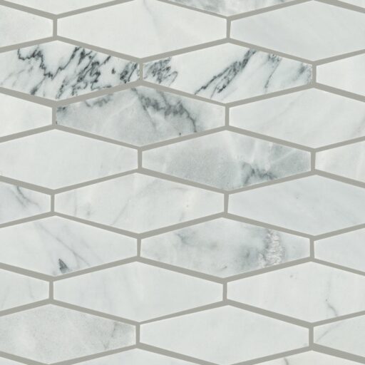 11" x 12" Sublimity Cirrus Storm Mosaic Natural Stone Tile Rectangle Elongated Hexagon Honed