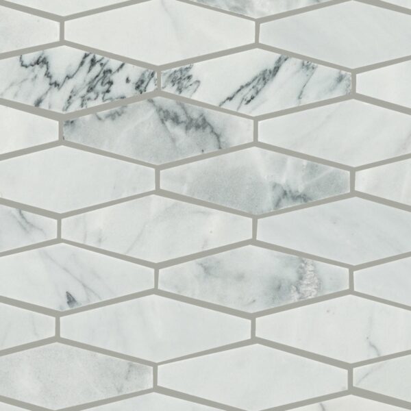 11" x 12" Sublimity Cirrus Storm Mosaic Natural Stone Tile Rectangle Elongated Hexagon Honed