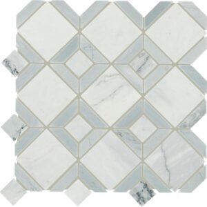 11" x 11" Sublimity Cirrus Storm Mosaic Natural Stone Tile Rectangle Parquet Honed
