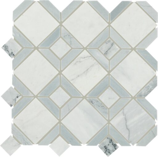 11" x 11" Sublimity Cirrus Storm Mosaic Natural Stone Tile Rectangle Parquet Honed