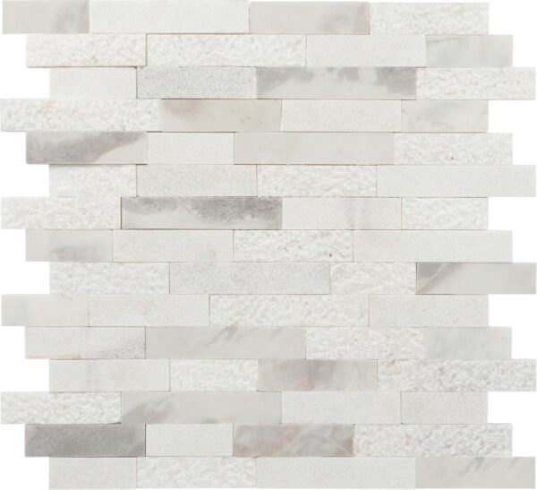 12" x 13" Minute Mosaix Stormy Mist Mosaic Natural Stone Tile Rectangle Random Linear Mix - Image 3