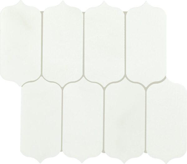 11" x 13" Marble Natural Stone Empyrean Ice Mosaic Natural Stone Tile Rectangle Ingot Polished