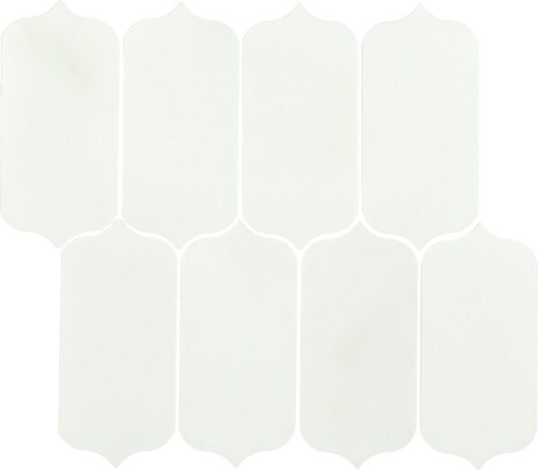 11" x 13" Marble Natural Stone Empyrean Ice Mosaic Natural Stone Tile Rectangle Ingot Polished - Image 6