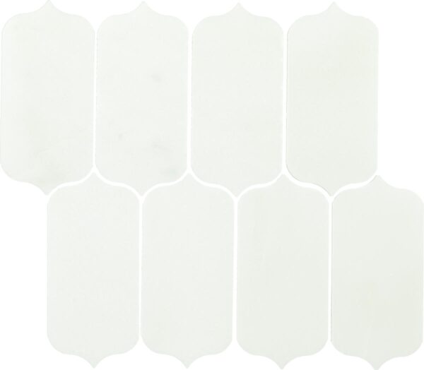 11" x 13" Marble Natural Stone Empyrean Ice Mosaic Natural Stone Tile Rectangle Ingot Polished - Image 7