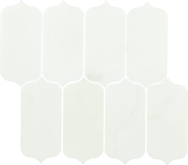 11" x 13" Marble Natural Stone Empyrean Ice Mosaic Natural Stone Tile Rectangle Ingot Polished - Image 8