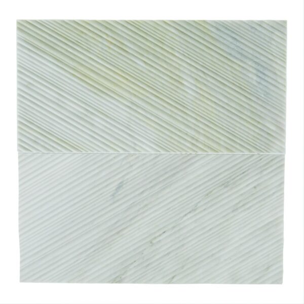 12" x 12" Pietra Divina Calacatta Dolomiti Mosaic Natural Stone Tile Square Bamboo Honed - Image 5