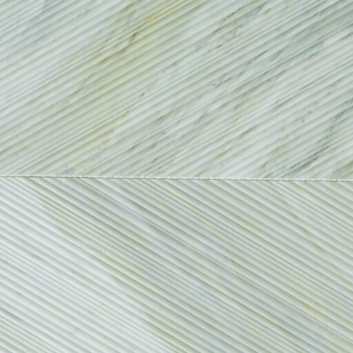 12" x 12" Pietra Divina Calacatta Dolomiti Mosaic Natural Stone Tile Square Bamboo Honed