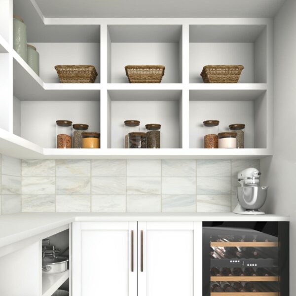 12" x 12" Pietra Divina Calacatta Dolomiti Mosaic Natural Stone Tile Square Bamboo Honed - Image 2