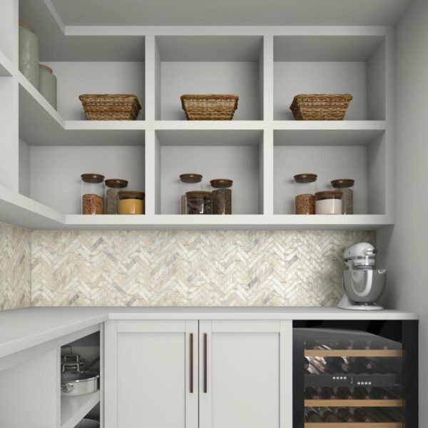 11" x 12" Sublimity Namaste Mosaic Natural Stone Tile Square Herringbone Honed - Image 4