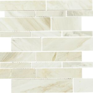 10" x 13" Sublimity Daphne White Mosaic Natural Stone Tile Rectangle Balance Honed