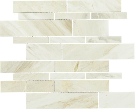 10" x 13" Sublimity Daphne White Mosaic Natural Stone Tile Rectangle Balance Honed