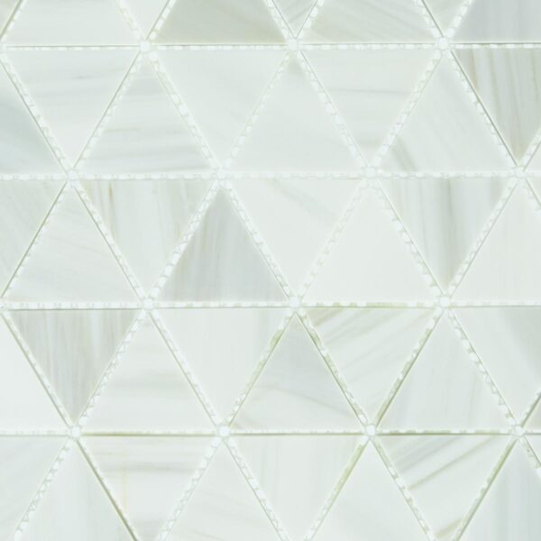 11.94" x 12.69" Pietra Divina Calacatta Dolomiti Mosaic Natural Stone Tile Square Triangle Mixed - Image 5