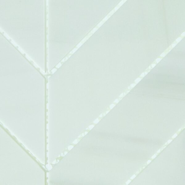 14.37" x 14.62" Pietra Divina Calacatta Dolomiti Mosaic Natural Stone Tile Square Chevron Polished - Image 2