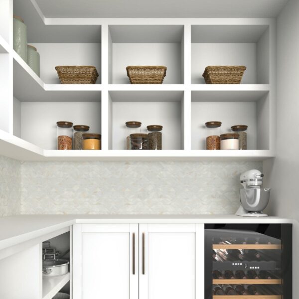 13.31" x 13.38" Pietra Divina Calacatta Dolomiti Mosaic Natural Stone Tile Rectangle Framework Honed - Image 2