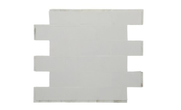 11" x 11" SimplyStick Mosaix Daphne White and glass Blend Mosaic Natural Stone Tile Rectangle Brick Joint Mix - Image 2