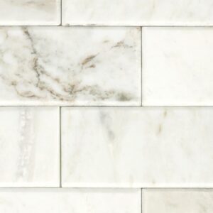 11" x 11" SimplyStick Mosaix Daphne White and glass Blend Mosaic Natural Stone Tile Rectangle Brick Joint Mix
