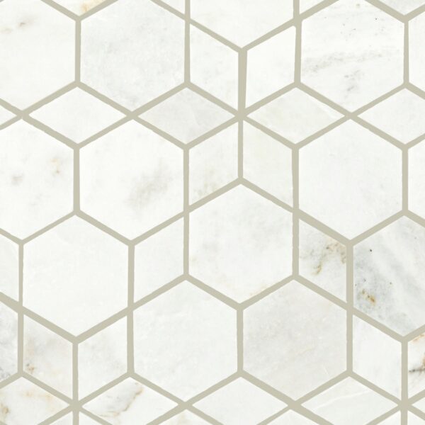 11" x 12" Sublimity Daphne White Mosaic Natural Stone Tile Rectangle Hypnotic Honed - Image 4
