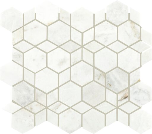11" x 12" Sublimity Daphne White Mosaic Natural Stone Tile Rectangle Hypnotic Honed