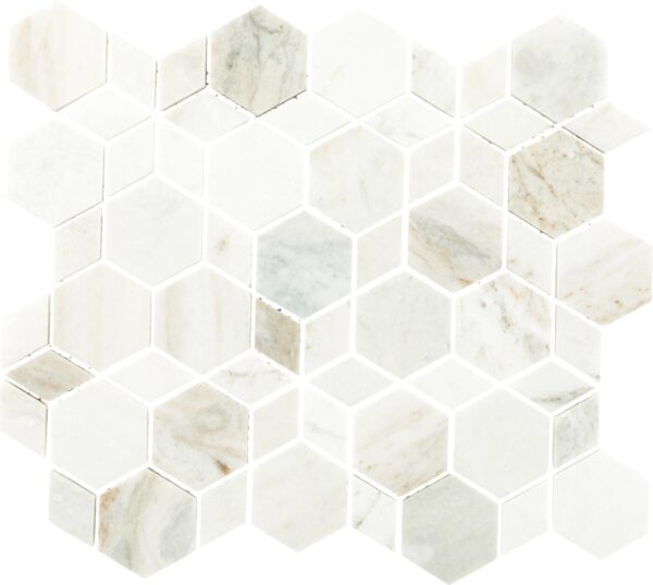 11" x 12" Sublimity Daphne White Mosaic Natural Stone Tile Rectangle Hypnotic Honed - Image 5