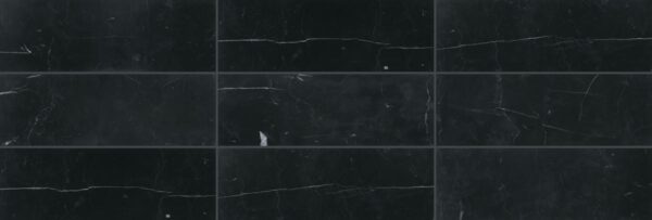 13.31" x 13.38" Pietra Divina Nero Marquina Mosaic Natural Stone Tile Rectangle Framework Honed - Image 4