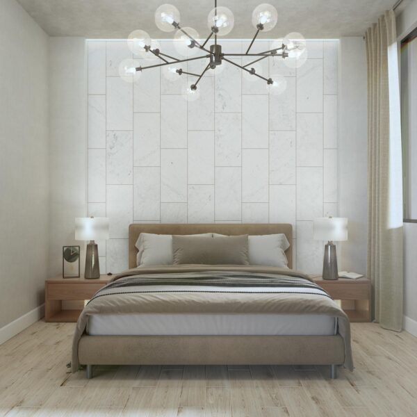 11" x 11" Marble Natural Stone Carrara White Mosaic Natural Stone Tile Rectangle Hexagon Honed - Image 5