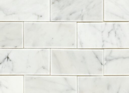 11" x 11" SimplyStick Mosaix Carrara White and glass Blend Mosaic Natural Stone Tile Rectangle Straight Joint Polished