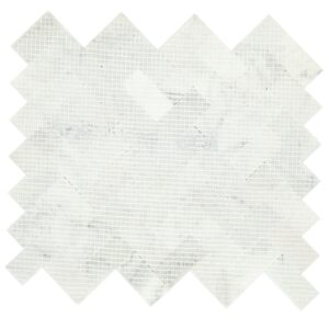 9" x 11" Minute Mosaix Carrara White Mosaic Natural Stone Tile Rectangle Herringbone Mix