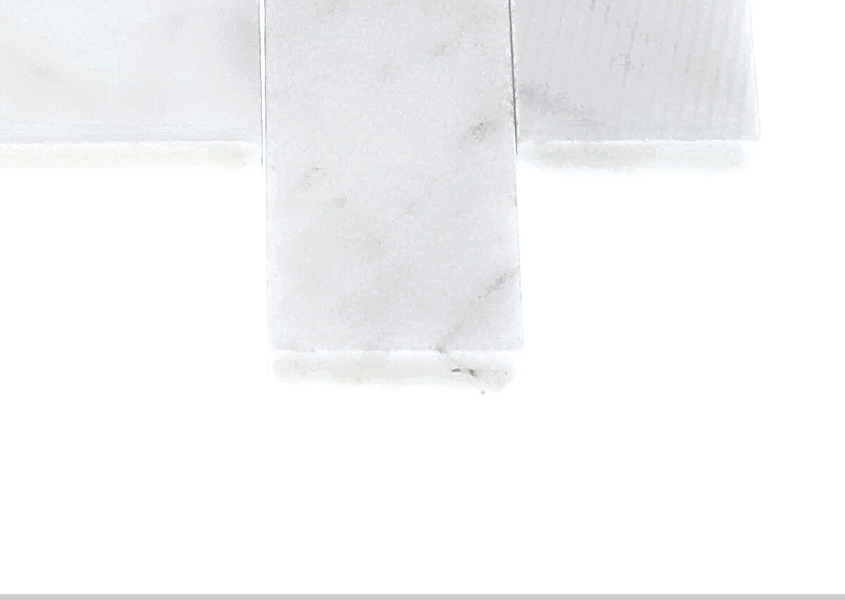9" x 11" Minute Mosaix Carrara White Mosaic Natural Stone Tile Rectangle Herringbone Mix - Image 4