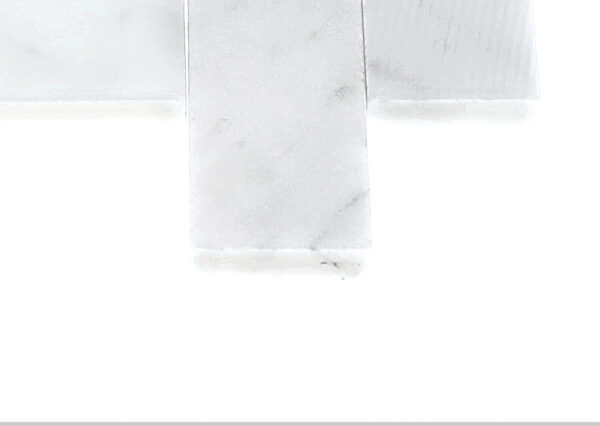 9" x 11" Minute Mosaix Carrara White Mosaic Natural Stone Tile Rectangle Herringbone Mix - Image 4