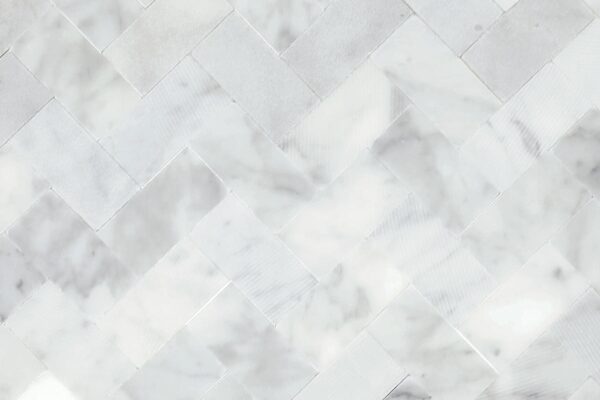 9" x 11" Minute Mosaix Carrara White Mosaic Natural Stone Tile Rectangle Herringbone Mix - Image 5
