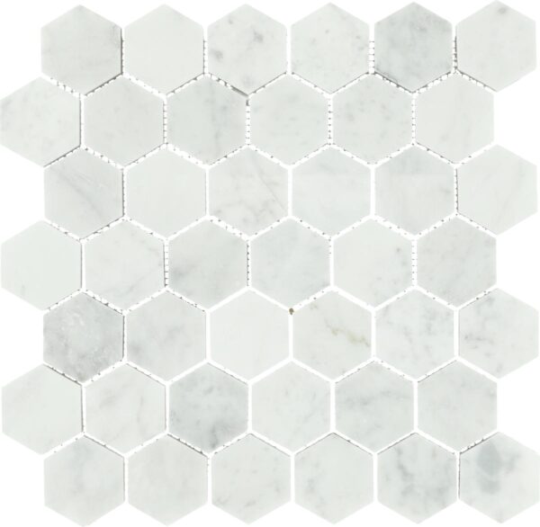0" x 6" Marble Natural Stone Marble Blk/Wht Mosaic Natural Stone Tile Rectangle Hexagon Polished
