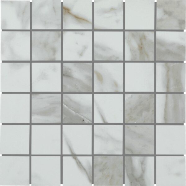 2" x 5" Marble Attache Calacatta Mosaic Tile Rectangle Linear Hexagon Matte - Image 5