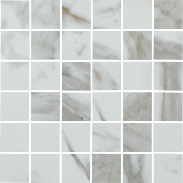 2" x 5" Marble Attache Calacatta Mosaic Tile Rectangle Linear Hexagon Matte - Image 6