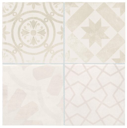 6" x 6" Modern Hearth Wall White Ash Wall Tile Square Matte