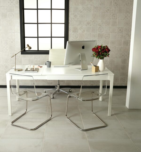6" x 6" Modern Hearth Wall White Ash Wall Tile Square Matte - Image 11