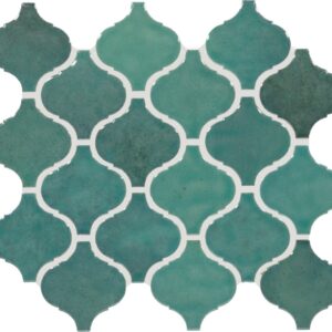 3" x 3" Mesmerist Allure Mosaic Tile Arabesque Arabesque Glossy