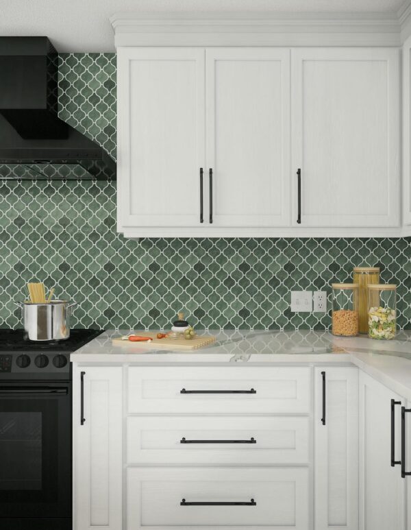 3" x 3" Mesmerist Allure Mosaic Tile Arabesque Arabesque Glossy - Image 4