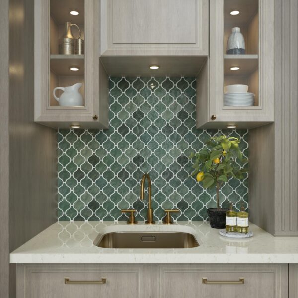 3" x 3" Mesmerist Allure Mosaic Tile Arabesque Arabesque Glossy - Image 5
