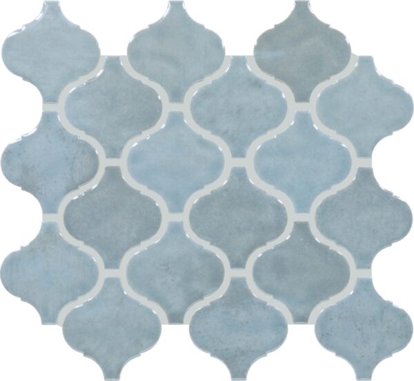 3" x 3" Mesmerist Whimsy Mosaic Tile Arabesque Arabesque Glossy