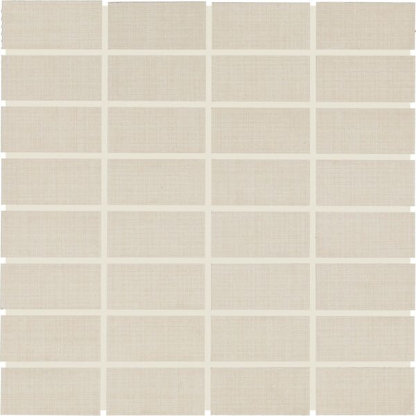 1" x 3" Fabric Art Modern Textile Beige Mosaic Tile Rectangle Straight Joint Matte - Image 6