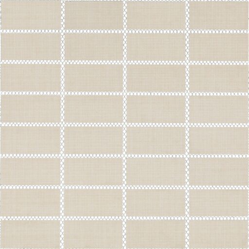 1" x 3" Fabric Art Modern Textile Beige Mosaic Tile Rectangle Straight Joint Matte