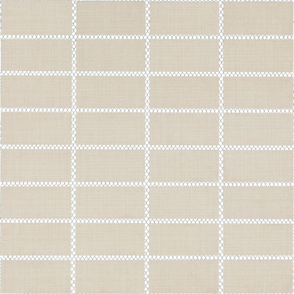1" x 3" Fabric Art Modern Textile Beige Mosaic Tile Rectangle Straight Joint Matte