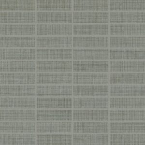 1" x 3" Fabric Art Modern Textile Medium Gray Mosaic Tile Rectangle Straight Joint Matte