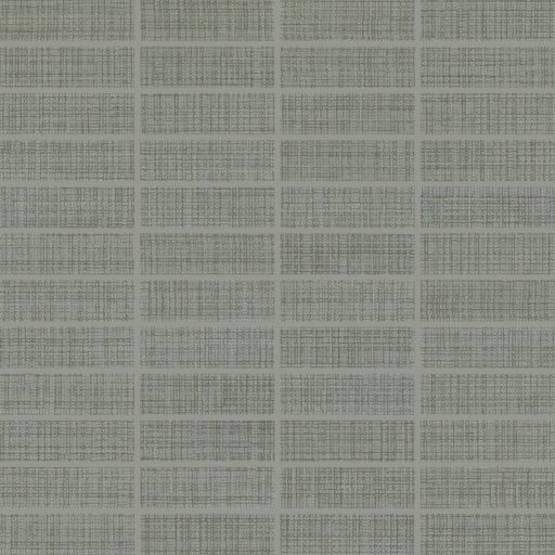 1" x 3" Fabric Art Modern Textile Medium Gray Mosaic Tile Rectangle Straight Joint Matte