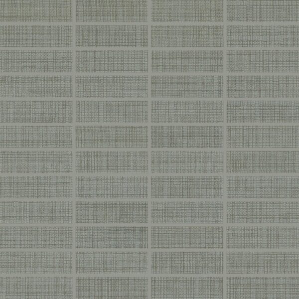 1" x 3" Fabric Art Modern Textile Medium Gray Mosaic Tile Rectangle Straight Joint Matte - Image 2
