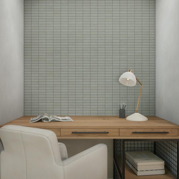 1" x 3" Fabric Art Modern Textile Medium Gray Mosaic Tile Rectangle Straight Joint Matte - Image 3