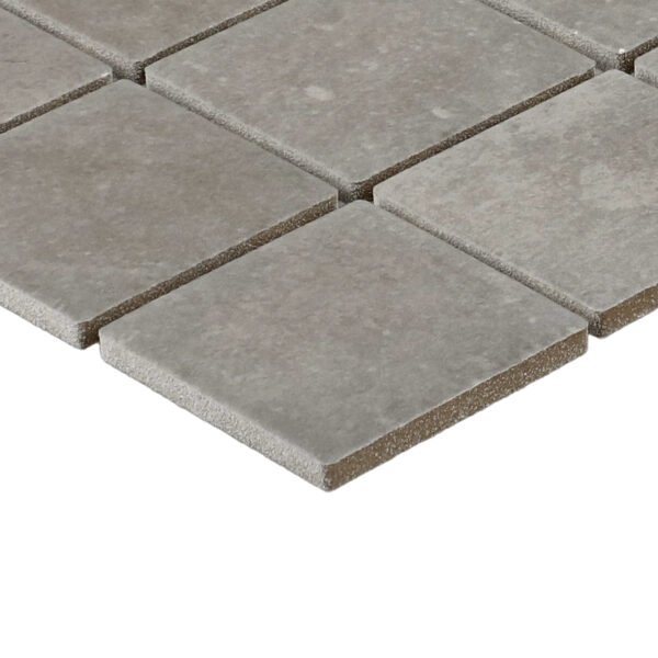 2" x 2" Portfolio Ash Grey Mosaic Tile Rectangle Straight Joint Matte - Image 2