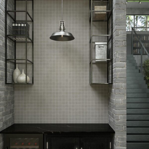 2" x 2" Portfolio Ash Grey Mosaic Tile Rectangle Straight Joint Matte - Image 5